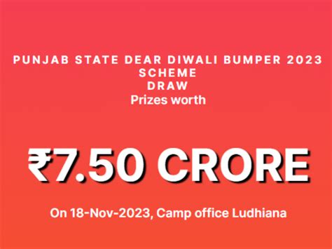 Diwali Bumper Punjab lottery 2023 result to be announced today.